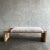 Casi Norwegian Sheep Upholstered Elm Bench - Off Center For Sale - Image 4 of 7