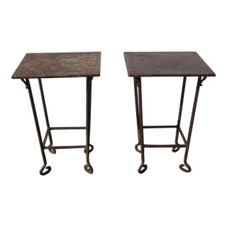 19th Century Baroque Wrought Iron Tables, Portuguese - Set of Two For Sale