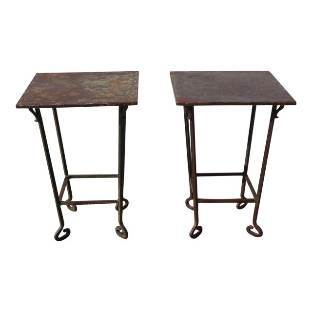 19th Century Baroque Wrought Iron Tables, Portuguese - Set of Two For Sale