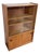 Danish Sliding Glass Bookcase in Teak For Sale