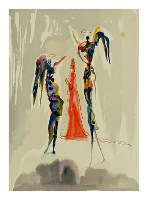 1960 Dali Woodcut Paradise 27 the Glory Father