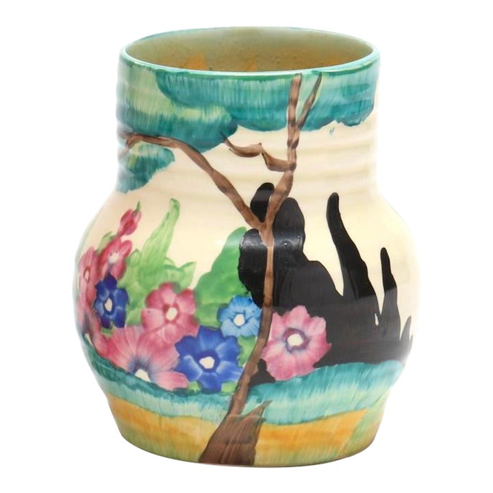 Clarice Cliff Lynton Bizarre 565 Shape Vase | Chairish