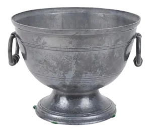 18th Century French Pewter Footed Centerpiece Fruit or Punch Bowl