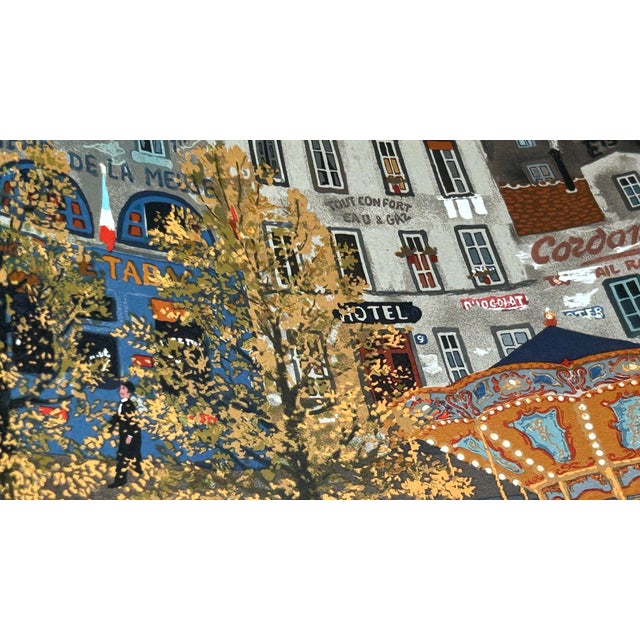 Paper Vintage Paris Street Scene Offset Lithograph After Michel Delacroix For Sale - Image 7 of 12
