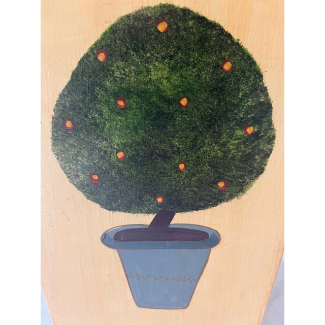 Traditional Hand Painted Wood Planter For Sale - Image 9 of 10