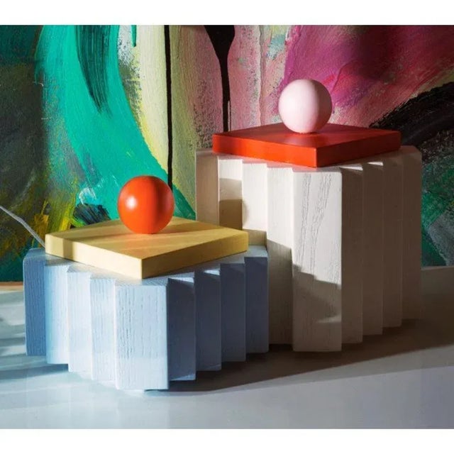 Not Yet Made - Made To Order Medium Blue Plizé Box by Made by Choice For Sale - Image 5 of 7