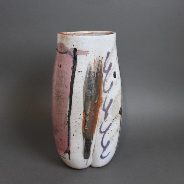 1990s Vintage French Ceramic Flower Vase, 1990s For Sale - Image 5 of 18
