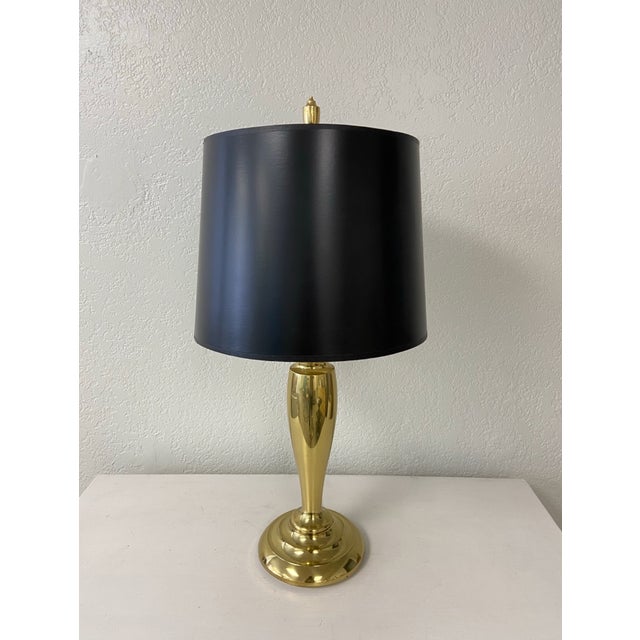 1990s Stiffel Brass Lamps With Original Shades a Pair Chairish