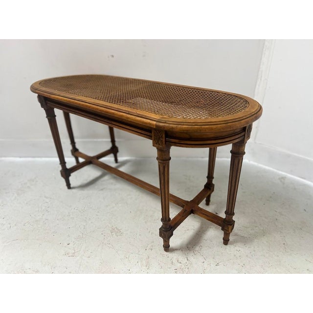 Louis XVI Style Beechwood Bed Bench, 20th Century For Sale - Image 9 of 13