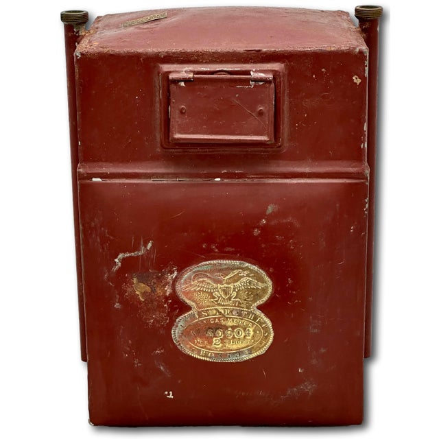 Rare Antique Mid 1850s Boston Massachusetts Home Lighting Natural Gas Meter Now for Unique Decorator Item For Sale - Image 4 of 18