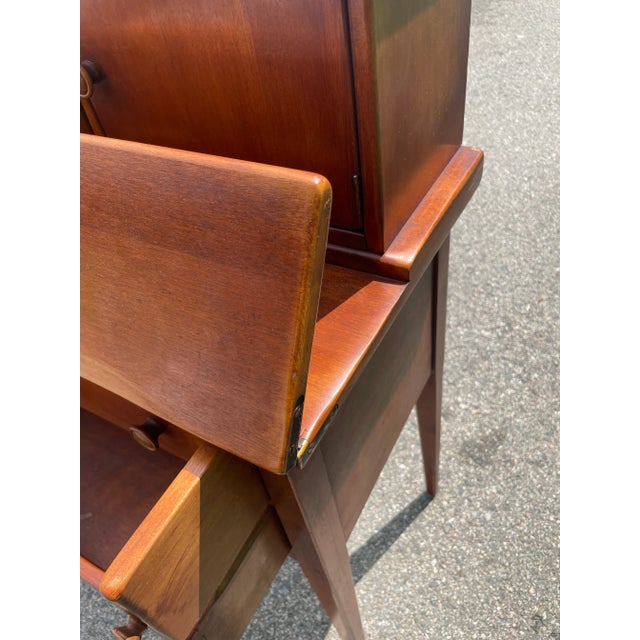 Wood 1960s Vintage Mid Century Danish+Teak Secretary Desk For Sale - Image 7 of 9