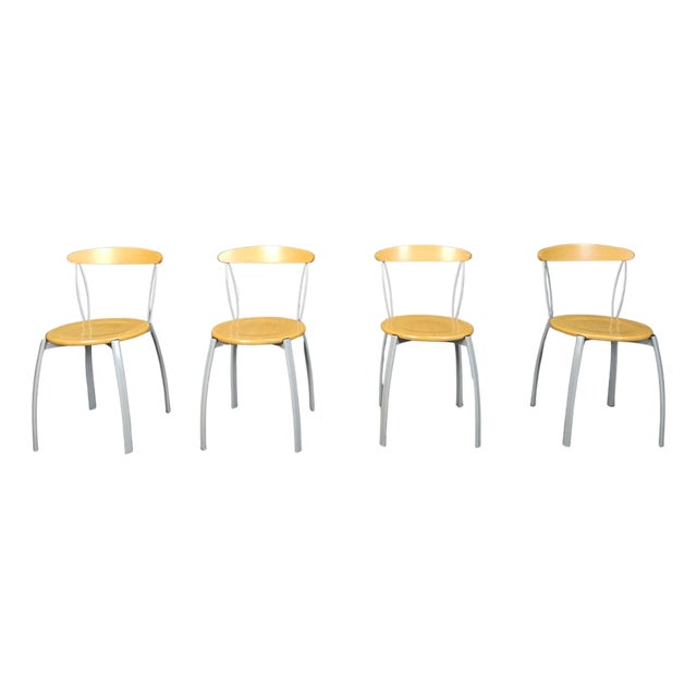 Vintage Italian Postmodern Dining Chairs, 1990s, Set of 4 For Sale