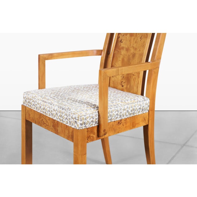 Vintage Mappa Burl Wood Dining Chairs by Thomasville For Sale - Image 14 of 15