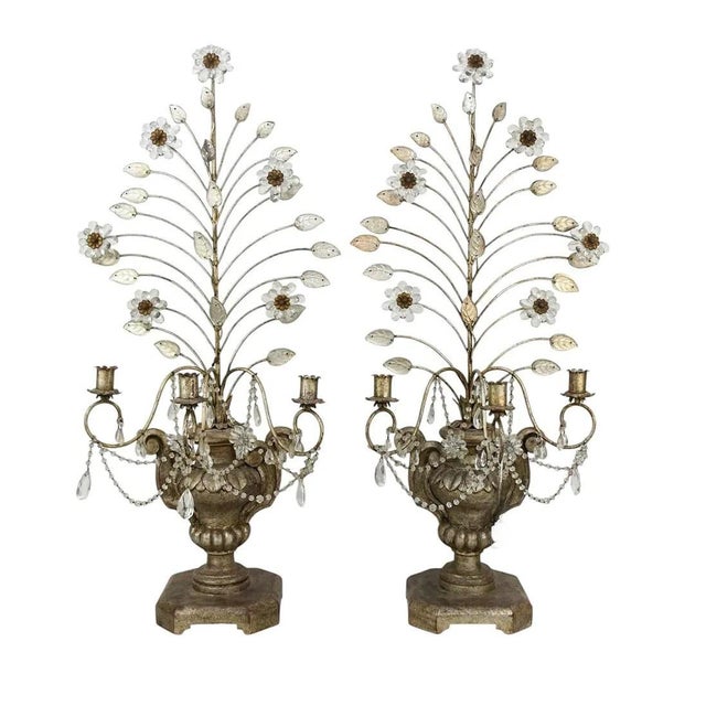 Early 20th Century Pair of Monumental Hollywood Regency Style Candelabra For Sale - Image 10 of 10