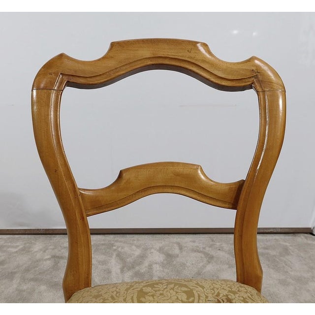 Set of Louis Philippe Dining Chairs in Beech, Late 19th Century For Sale - Image 9 of 17