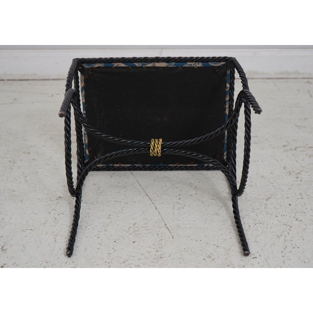 Pair Rope Twist Iron Newly Upholstered Benches For Sale - Image 12 of 12