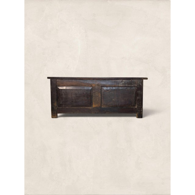 17th Century Mid 17th Century Antique English Oak Coffer/Trunk For Sale - Image 5 of 7