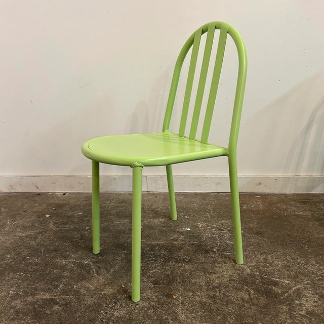 Mid 20th Century Set of 6 Model 222 Dining Chairs by Robert Mallet-Stevens Older Originals New Powder Coat For Sale - Image 5 of 13