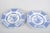 Rörstrand "Hoangho", set of four deep plates. Set of four octagonal deep faience plates from the Hoangho series with blue...