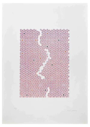 Mario Padovan, Abstract Composition in Pink, Screen Print, 1971