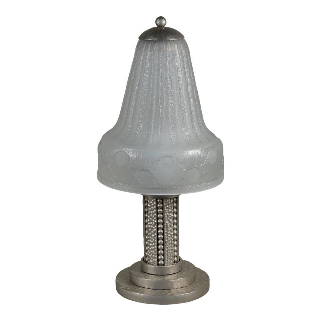 1930s French Art Deco Table Lamp by H. Fournet & Daum - France For Sale