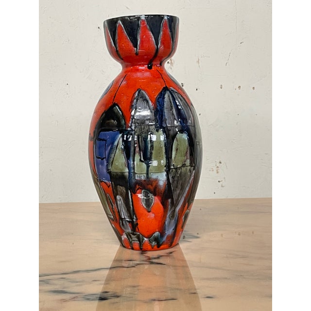 Green Large Glazed Ceramic Vase by Elio Schiavon, 1970s For Sale - Image 8 of 11