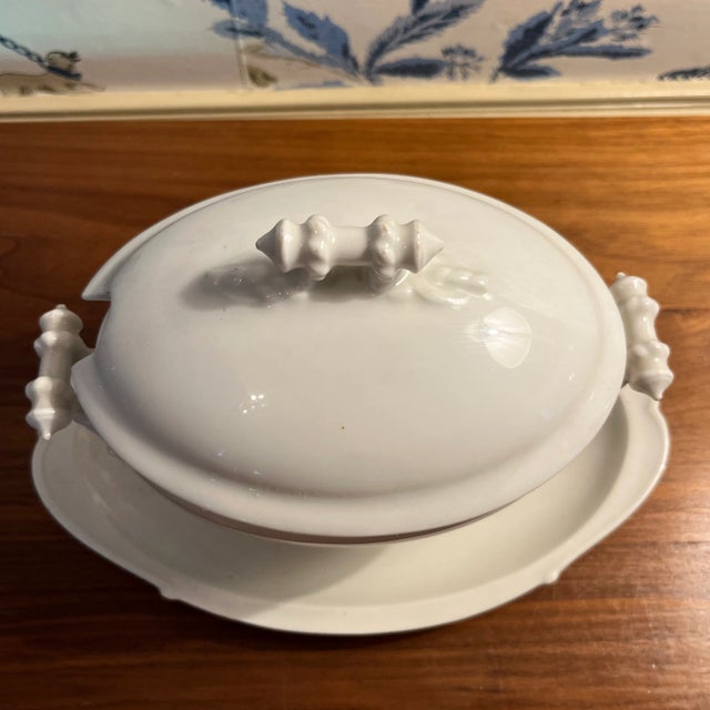 French Vintage Ironstone Tureen For Sale - Image 3 of 9