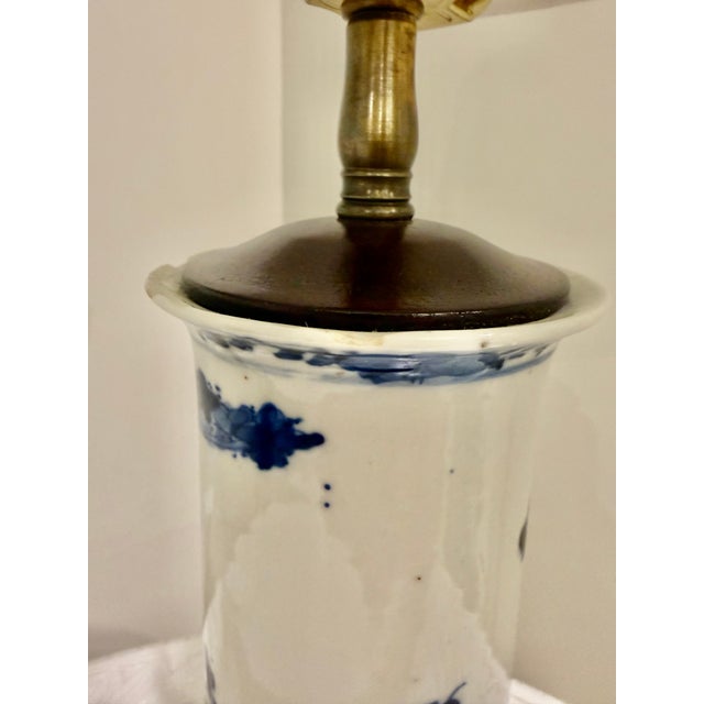 Ceramic Late 19th Century Chinese Blue and White Small Porcelain Lamps - Pair For Sale - Image 7 of 11