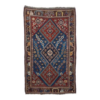 Antique Qashqai Rug 4'1'' x 6'10'' For Sale