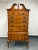 Traditional Vintage Georgian Style Highboy Dresser For Sale - Image 3 of 12