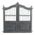 Vintage Indian Painted Teakwood Garden Gate or “Dog Door” For Sale