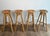 Mid-Century Modern Set of 4 rattan stools. French. Circa 1970 For Sale - Image 3 of 12