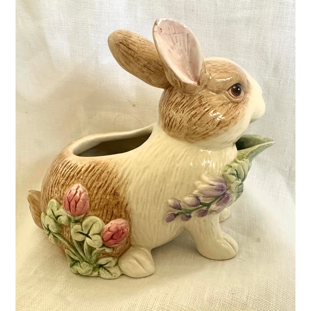 Tan Fitz & Floyd Essentials "Botanical Bunny" Creamer Set For Sale - Image 8 of 8