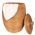 Boho Chic Artifacts Saboga Home Beehive Laundry Hamper with Liner in Honey Brown For Sale - Image 3 of 6