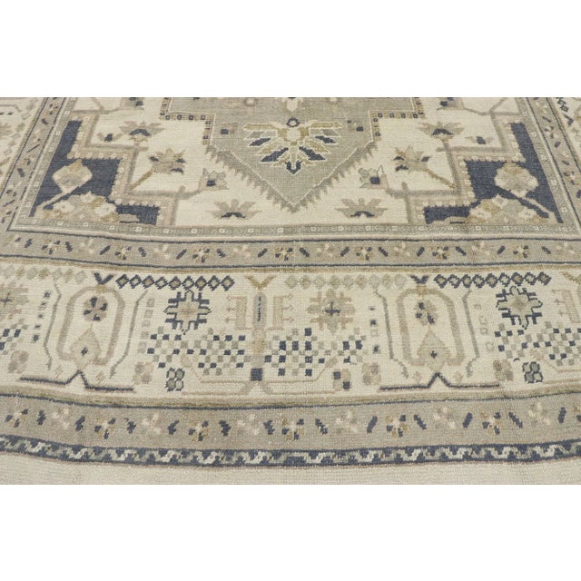 Neutral Turkish Oushak Rug -- 10'01 X 13'04 For Sale - Image 4 of 9
