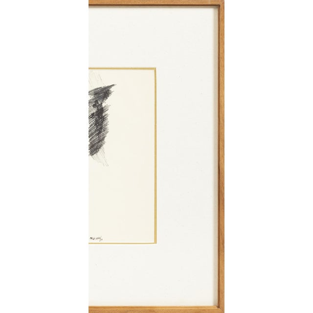 Manuel Cargaleiro, Abstract Composition India Ink on Paper, 1969, Canvas For Sale - Image 4 of 8