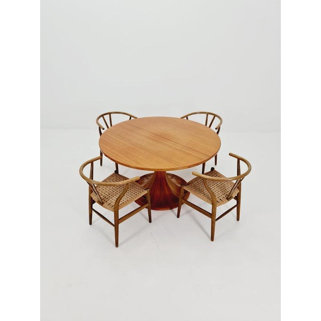 Brown Mid-Century Round Walnut Dining Table by Luigi Massoni, Italy, 1960s For Sale - Image 8 of 18