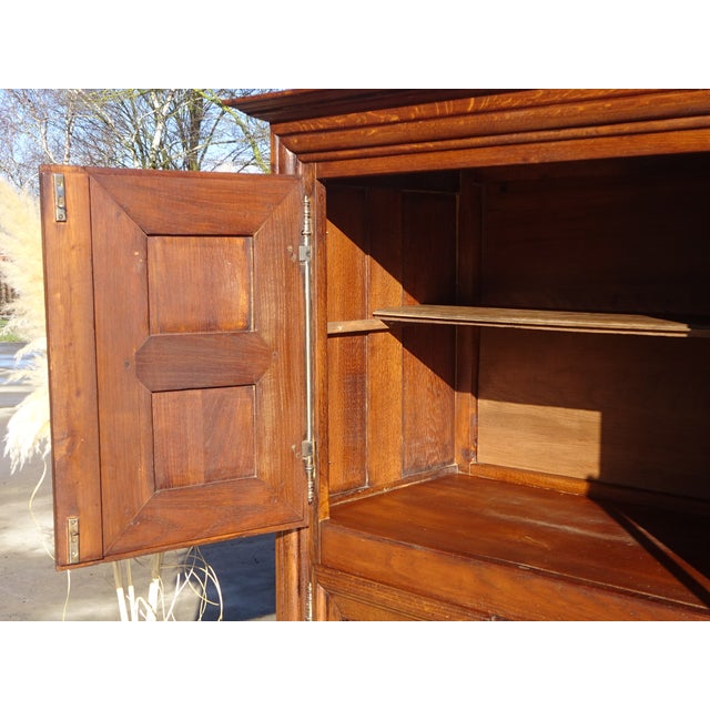 Vintage High Sideboard in Oak, 1960s For Sale - Image 11 of 18