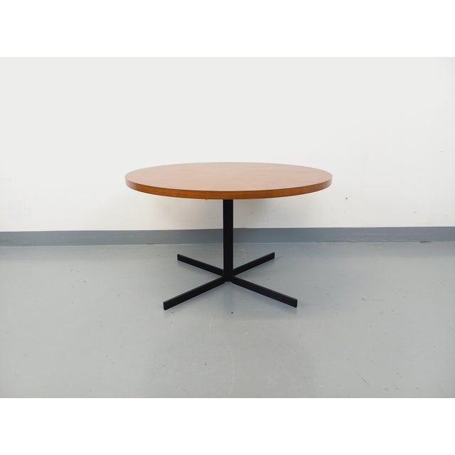 1960s Large Vintage Scandinavian Style Coffee Table in Teak and Black Metal, 1960s For Sale - Image 5 of 18