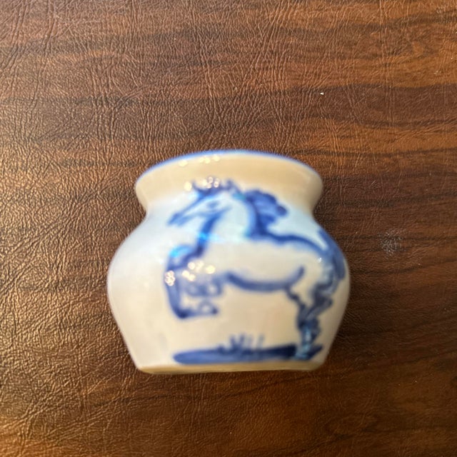 Blue 1970s. Hadley Pottery Mini Sugar & Creamer- 2 Pieces For Sale - Image 8 of 10