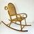 Early 20th C French Boho Chic Coastal Child-Size Bentwood & Cane Rocking Chair, After Thonet For Sale - Image 6 of 15