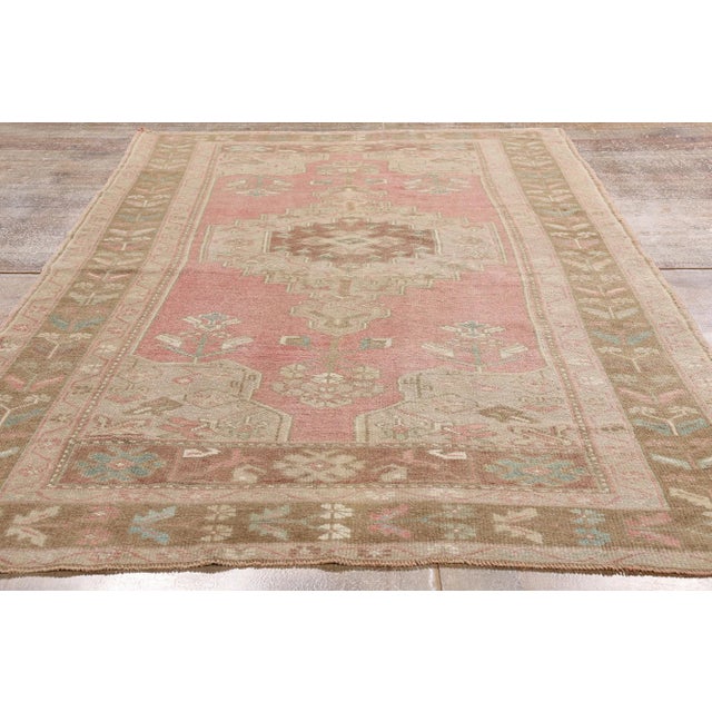 Vintage Turkish Oushak Rug, 04'06 X 08'06 For Sale - Image 9 of 10
