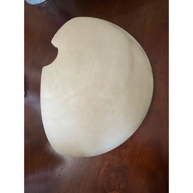 1990s Italian Bronze and Alabaster Shades Wall Sconce For Sale - Image 4 of 9