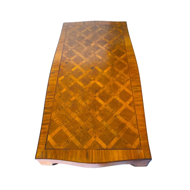 Sleek Italian Parquetry Inlay Writing Desk, Made in Italy For Sale In Phoenix - Image 6 of 18