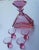 Glass Art Deco Pink Crystal Glass Decanter with Glasses, Set of 3 For Sale - Image 7 of 7