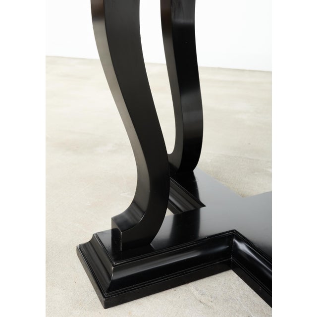 Black Ralph Lauren Ebonized Mahogany Round Basalt Dining Table For Sale - Image 8 of 18