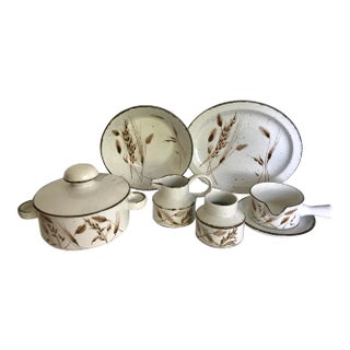 1960's Midwinter Stonehenge English Pottery Serving Set - 7 Pieces For Sale