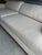 Wood Lee Industries 8 Foot Two Cushion Sofa With Oak Base in White Woven Linen Blend Fabric For Sale - Image 7 of 11