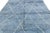 Handmade Moroccan Style Wool Rug With Soft Lattice Geometric in Denim Blue 8x10 For Sale - Image 12 of 12