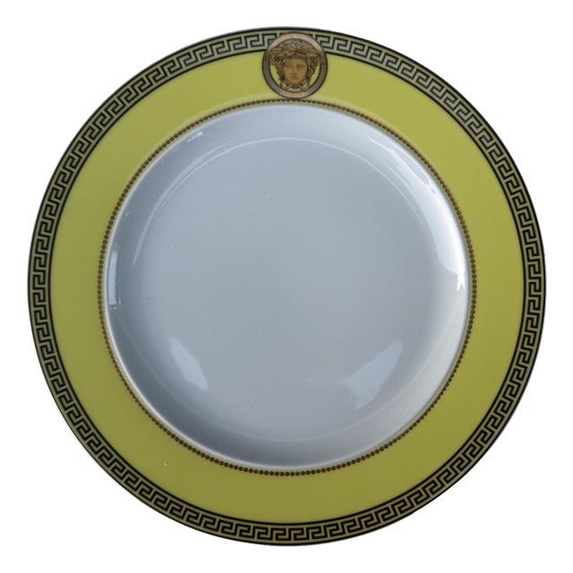 Color Gelb Salad Dessert Plate by Versace for Rosenthal, 1990 For Sale